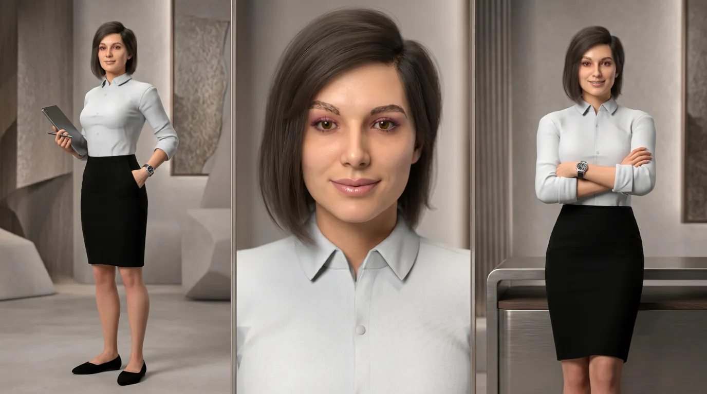 Avatar 3D articulado — personagem para marca