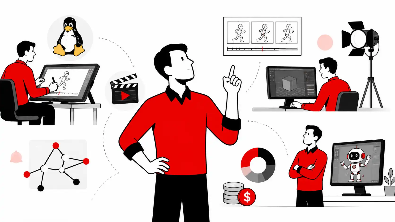 Produtora de animação com software livre — animação 2D e 3D