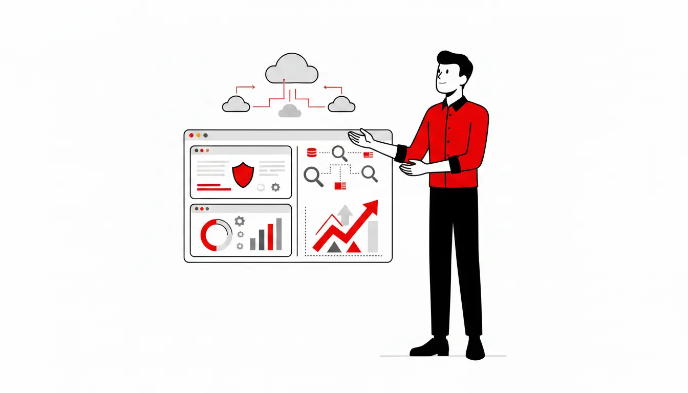 Animação explicativa para SaaS com dashboard e gráficos de tecnologia